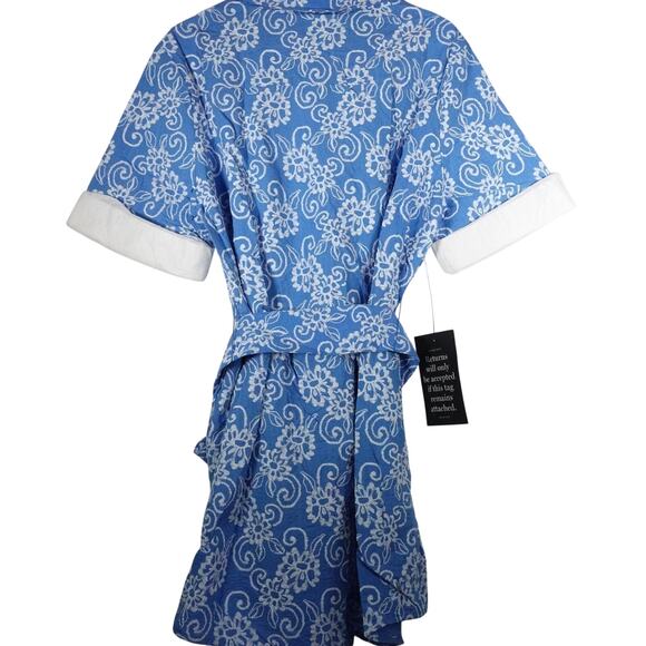 New Tuckernuck Riviera Painted Chintz Aurora Blue Floral Dress Retro Mod XL NWT - Picture 15 of 16